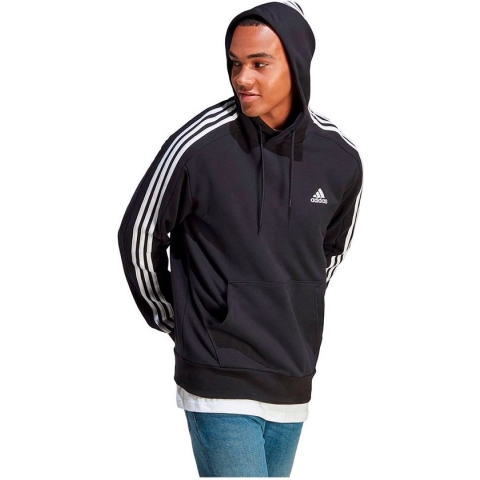 adidas Sportswear Essentials French Terry 3-Stripes Hoodie - Heren - Zwart- M