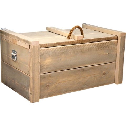 Wood4you - Speelgoedkist - Army hout 70Lx50Dx50H cm