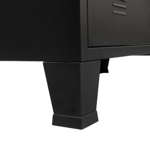 vidaXL Ladekast Industriële Stijl - 78x40x93 cm - Zwart - Metaal - Commode