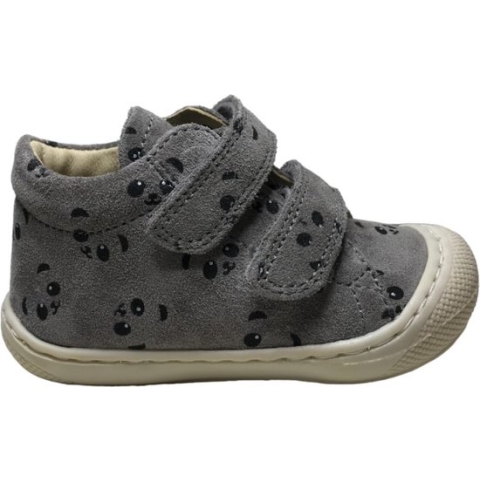 Naturino - Cocoon - Mt 24 - velcro's panda print lederen sneakers - Dk grijs