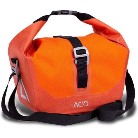 ACID Stuurkoffer TRAVLR voorkant - Waterbestendig - Reflecterende elementen - Inh. 6L - Polyester - Oranje/Zwart