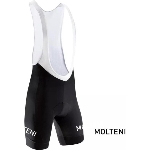 Retro Wielerbroek Molteni - REDTED -Zwart (XL)