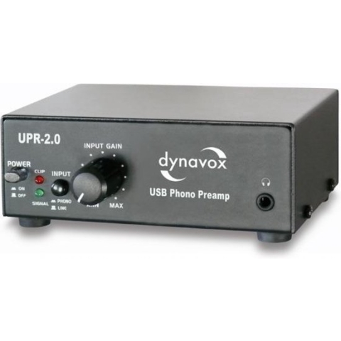 Dynavox UPR-2.0 USB platenspeler voorversterker - zwart