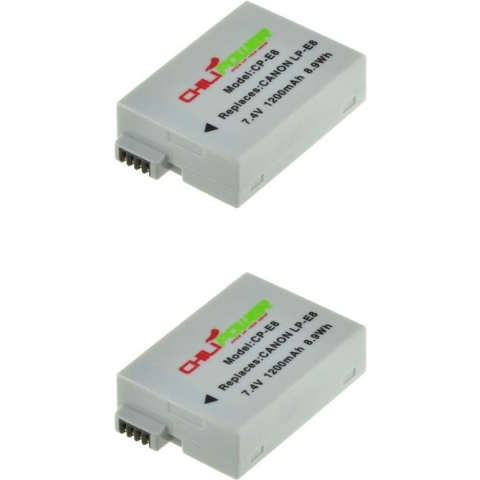 ChiliPower LP-E8 accu voor Canon - 1300mAh - 2-Pack