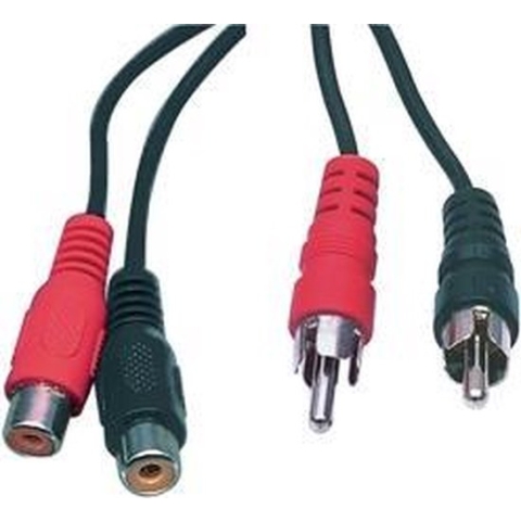 2x RCA mannelijk - 2x RCA vrouwelijk 10,0 m