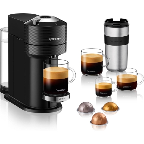 Krups Nespresso Vertuo Next Zwart YY4549FD | Capsulemachines | Keuken&Koken - Koffie&Ontbijt | 3700342445442