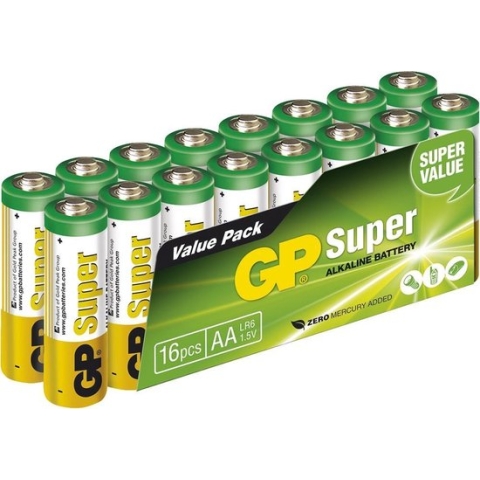GP Super Alkaline AA batterijen - 16 stuks