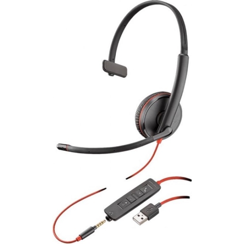 Plantronics Blackwire 3215 Headset Hoofdband Zwart