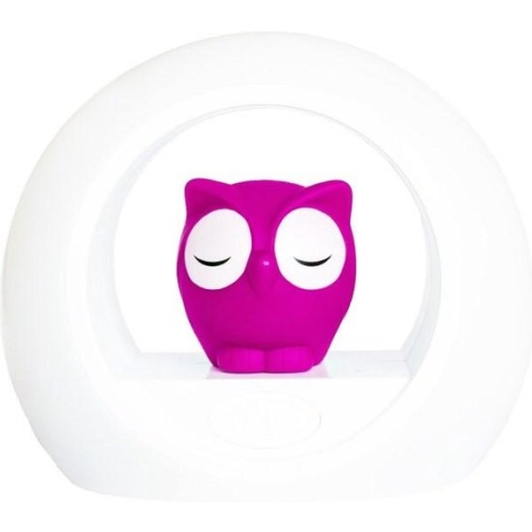Zazu Lou Uil - Nachtlampje - Roze  - Kinderlamp met geluidsensor en nachtlamp functie