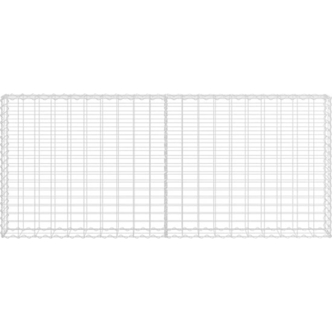 vidaXL-Schanskorfmuur-met-deksels-200x20x85-cm-gegalvaniseerd-staal