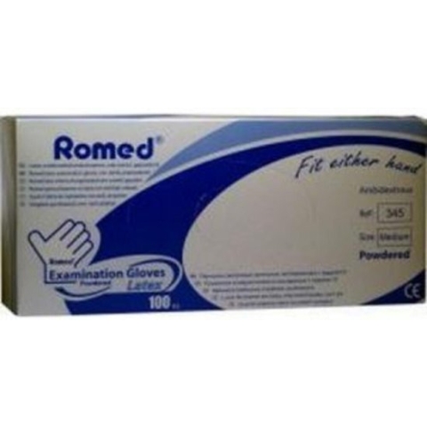 Romed Latex handschoenen gepoederd Medium