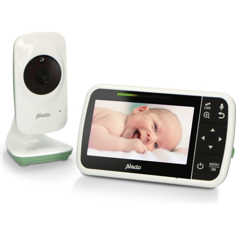 Alecto DVM149GN - Babyfoon met camera en 4.3" kleurenscherm, wit/groen