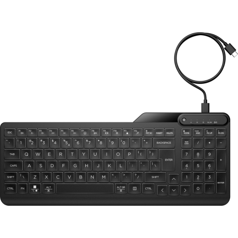 HP 400 Backlit Toetsenbord met Kabel Qwerty