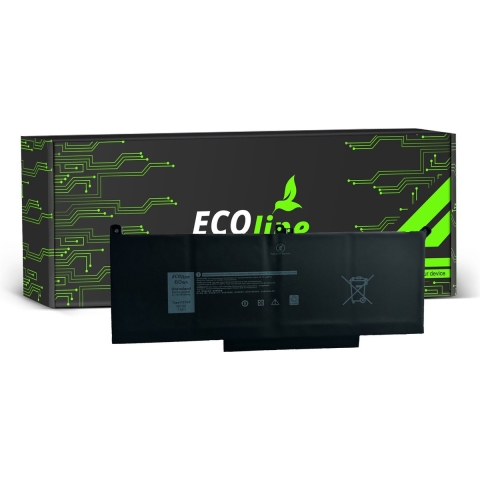 EcoLine - F3YGT Batterij Geschikt voor de Dell 7280 7290 7380 7390 7480 7490 / 7.6V 7894mAh