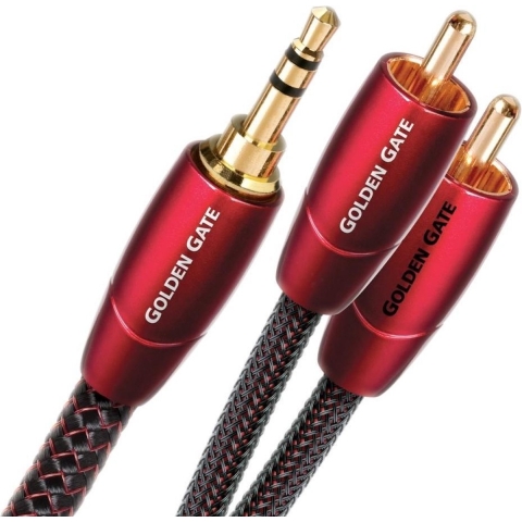 Audioquest Analoge Interconnect Golden Gate - 3.5mm - 2x RCA - 3 meter