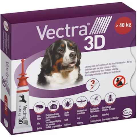 Vectra 3D XL Spot-on hond 40+ kg (3 pipetten) 3 x 3 pipetten