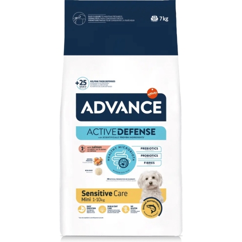 Advance Mini Sensitive met zalm hondenvoer 2 x 7 kg