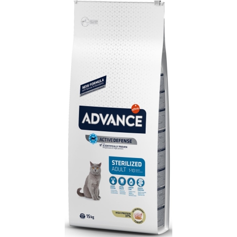 Advance Sterilized High Protein met kalkoen kattenvoer 15 kg