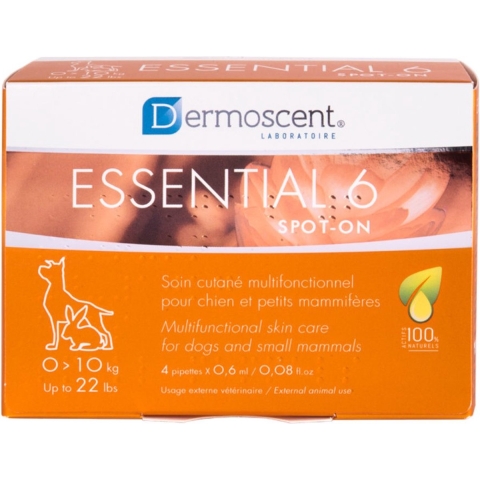 Dermoscent Essential 6 Spot-On hond van 0 tot 10 kg 3 x 4 pipetten