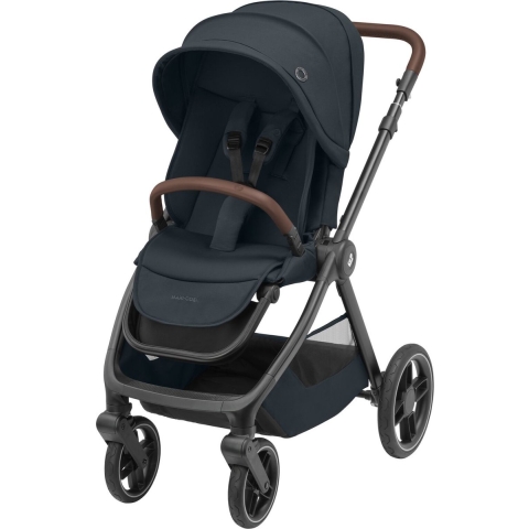 Maxi-Cosi Oxford Kinderwagen - Essential Graphite (Dark Frame/Dark Brown Leather)