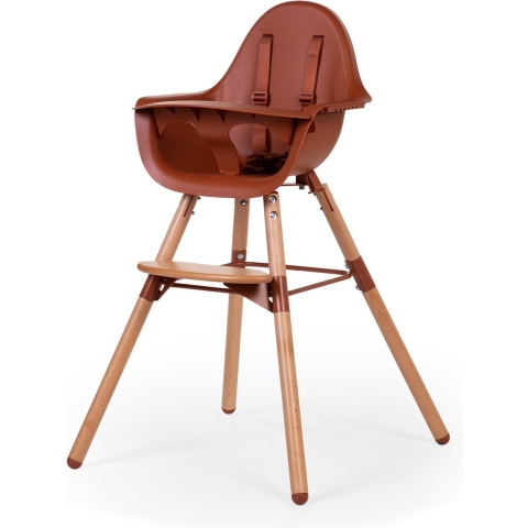 Childhome Evolu 2 Kinderstoel 2-in-1 - Natural/Rust
