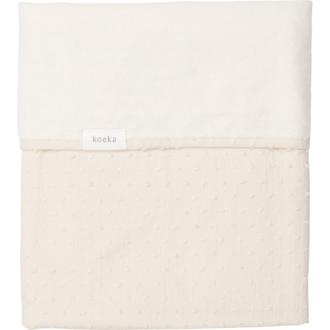 Koeka Wiegdeken Cotton Fleece Napa - 75x100 cm. - Warm White
