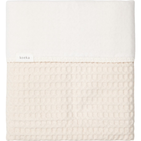Koeka Ledikantdeken Cotton Fleece Wafel Amsterdam - 100x150 cm. - Natural