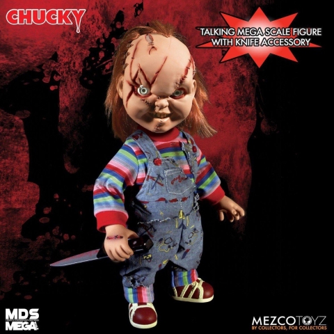 Bride Of Chucky: Mega Scale Talking Scarred Chucky 15 Inch Action Figure