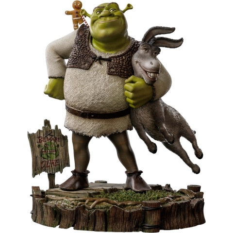 Shrek Deluxe Art Scale Statue 1/10 Shrek, Donkey And The Gingerbread Man 26 Cm