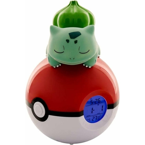 Pokémon Alarm Clock Pokeball With Light Bulbasaur 18 Cm