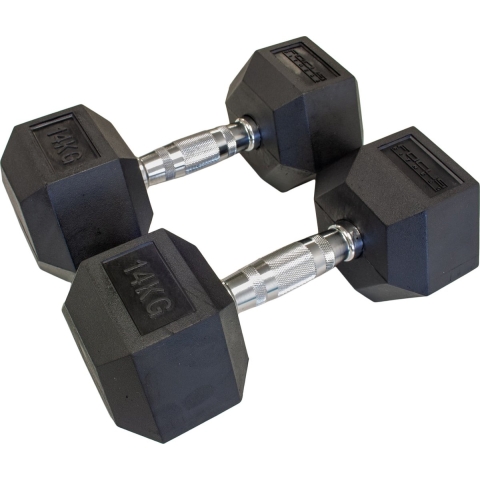Hexa Dumbbells - Focus Fitness - 2 x 14 kg