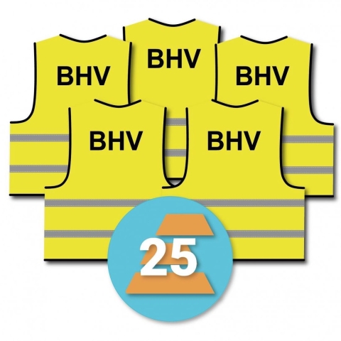 BHV hesje geel - 25 hesjes - ARBO centrum BHV hesje geel - 25 hesjes