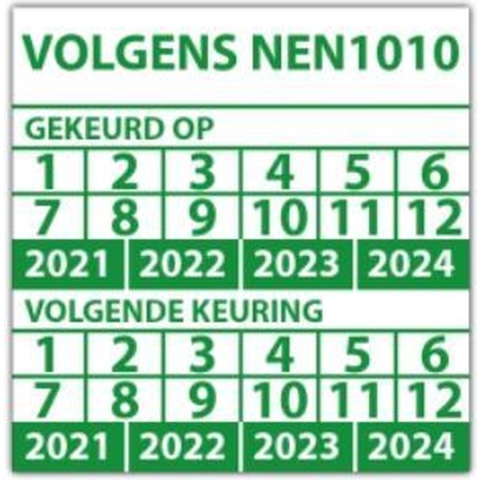 Keuringssticker onderhoud uitvoeren voor rechthoek 50 x 25 mm - 500 stuks (op rol)