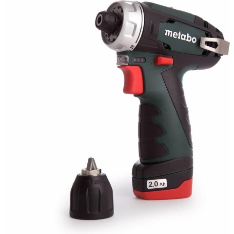 Metabo PowerMaxx BS 600080500 Accu-schroefboormachine 10.8 V 2.0 Ah Li-ion Incl. 2 accus, Incl. lader, Incl. koffer