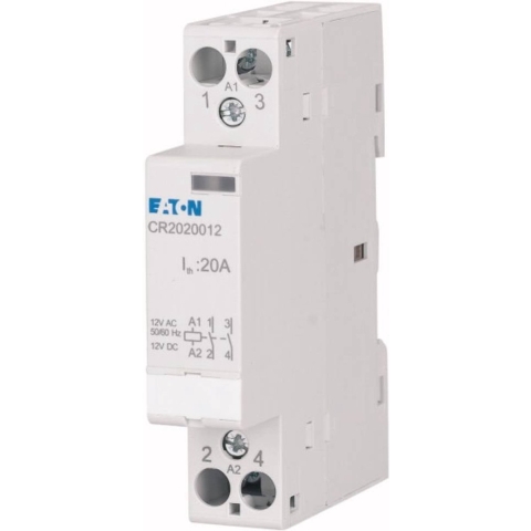 Eaton CR2020008 Installatiezekeringautomaat Nominale spanning: 8 V DC/AC Schakelstroom (max.): 20 A 2x NO 1 stuk(s)