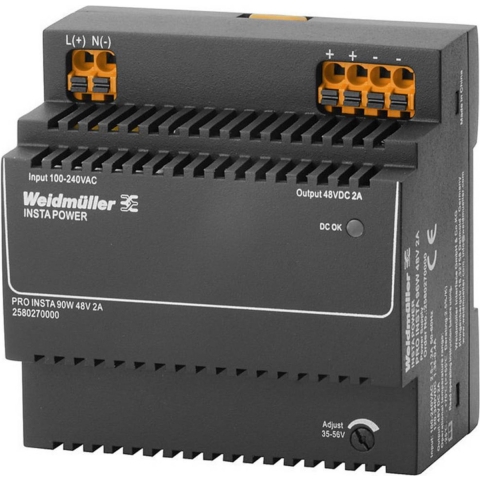 Weidmüller PRO INSTA 96W 48V 2A Schakelnetvoeding 48 V/DC 2 A 96 W Inhoud: 1 stuk(s)