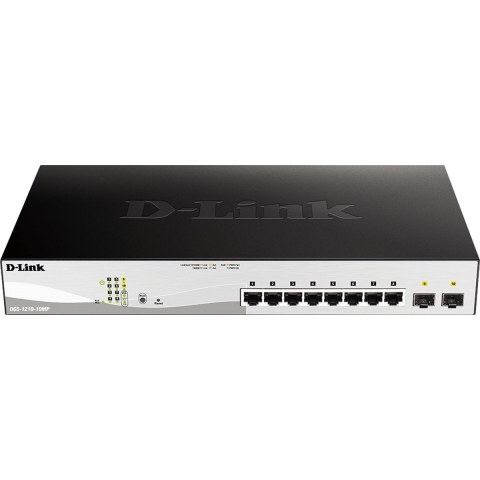 D-Link DGS-1210-10MP/E Netwerk switch RJ45/SFP 8 + 2 poorten 20 GBit/s PoE-functie