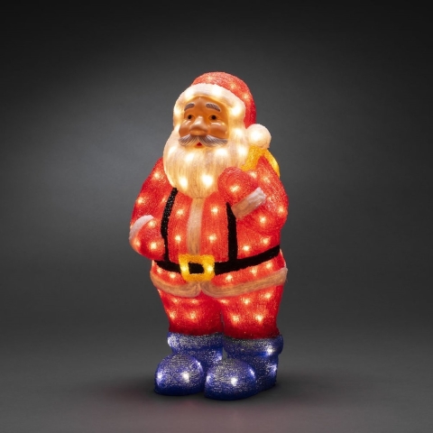 Konstsmide 6247-103 Acryl figuur Energielabel: G (A - G) Kerstman Warmwit LED Rood