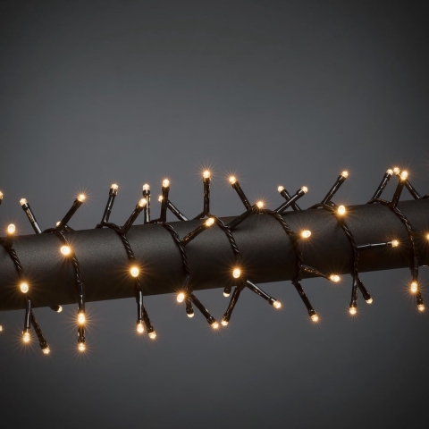 Konstsmide 3872-800 Lichtketting Buiten Energielabel: E (A - G) werkt op het lichtnet Aantal lampen 2000 LED Barnsteen Verlichte lengte: 43.98 m