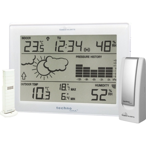 Techno Line Mobile Alerts MA 10006 Draadloos weerstation Verwachting voor 1 dag Aantal sensoren max.: 50