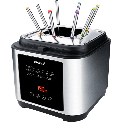 Steba DF150F Frituurpan - 2,5L - 1 mand - Fondue-Set - RVS