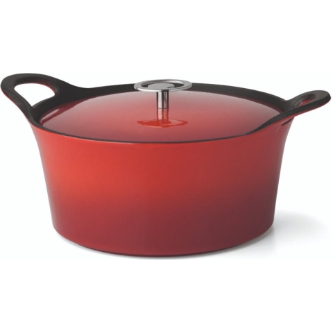 Cuisinox Braadpan - Rood - 25 cm â" Gietijzer