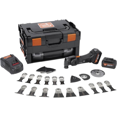 Fein Multimaster AMM 700 MAX BLACK EDITION 71294161000 Multifunctioneel accugereedschap Incl. 2 accus, Incl. lader, Incl. koffer, Incl. accessoires 40-delig 18
