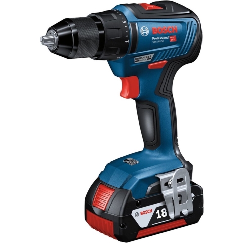 Bosch Professional GSR 18V-55 06019H5200 Accu-schroefboormachine 18 V 4.0 Ah Li-ion Brushless, Incl. 2 accus, Incl. lader, Incl. koffer