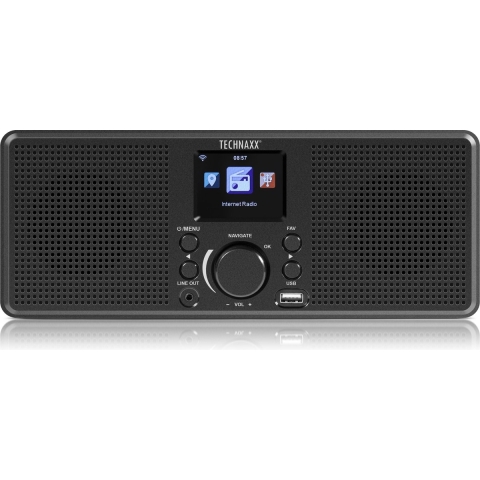 Technaxx TX-153 Internetradio Internet USB, WiFi, Internetradio Zwart