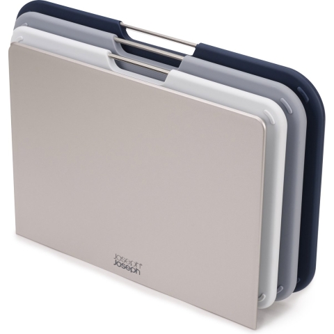 Joseph Joseph 3-delige snijplankenset met houder - Nest Boards - Grijs