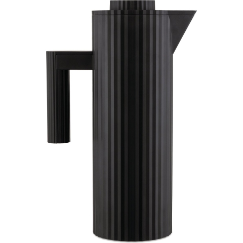 Alessi Thermoskan Plissé - Zwart - 1 Liter - door Michele De Lucchi - MDL12 B