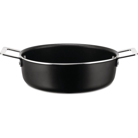 Alessi Braadpan Pots&Pans - AJM102/24 B - Zwart - ø 24 cm / 3.4 liter - door Jasper Morrison