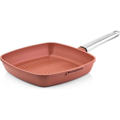 Westinghouse Grillpan Performance - Rebel Red - 28 x 28 cm - standaard anti-aanbaklaag