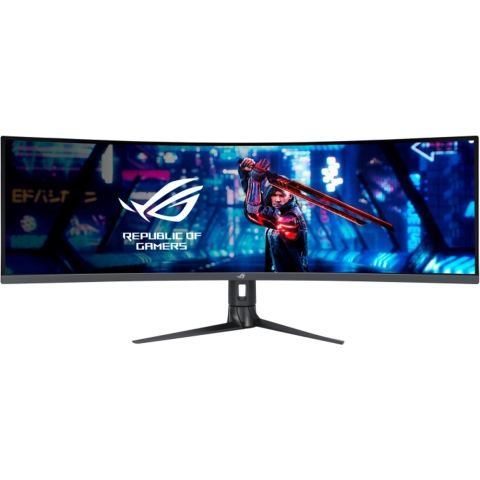 Asus XG49WCR Gaming monitor Energielabel G (A - G) 124.5 cm (49 inch) 5120 x 1440 Pixel 32:9 1 ms DisplayPort, HDMI, Hoofdtelefoonaansluiting, USB 3.2 Gen 1,